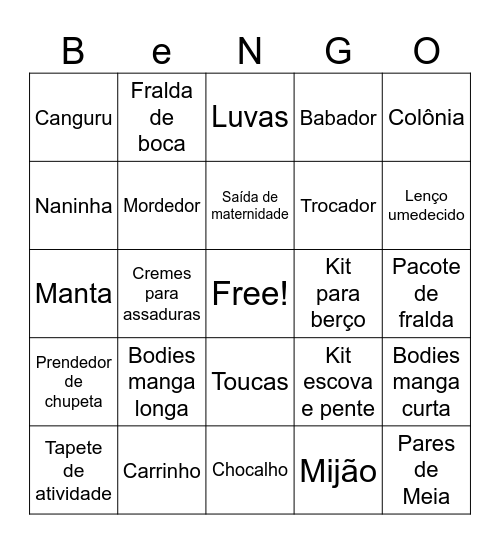 Bingo sem título Bingo Card