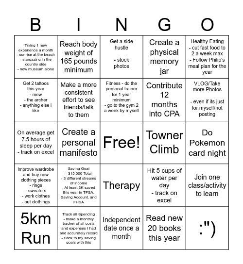 2025 Bingo Card