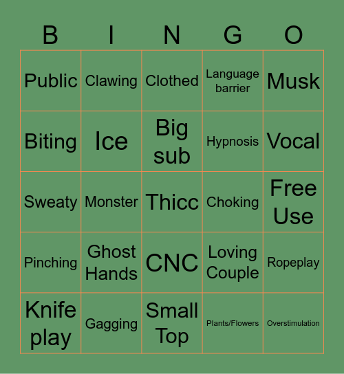 Avi Kink bingo Card