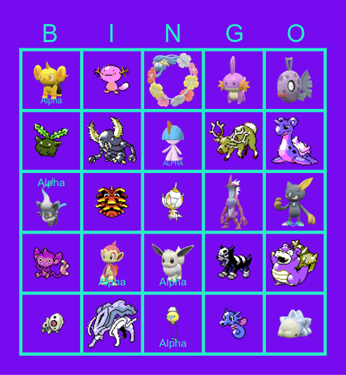 Shiny Bingo P2 2025 Bingo Card