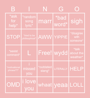 things juni said today Bingo Card
