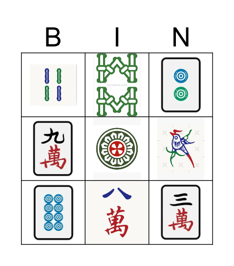 Mahjong Bingo Card