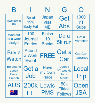 2025 Bingo Card