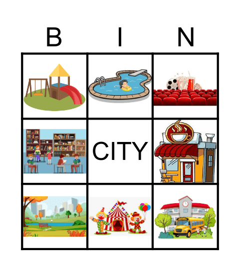 Places Bingo Card