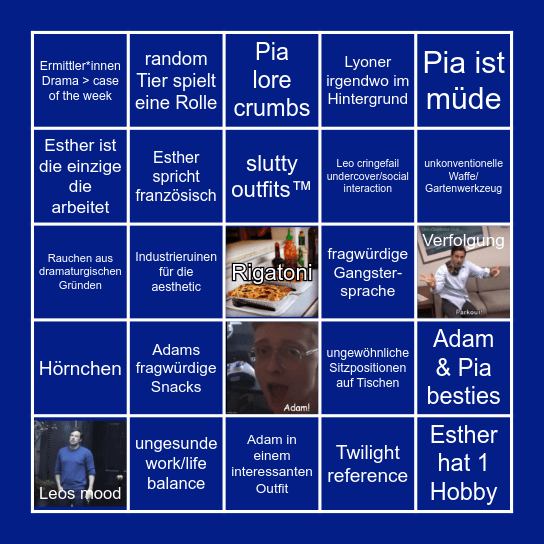 Tatort: Das Ende der Nacht Bingo Card