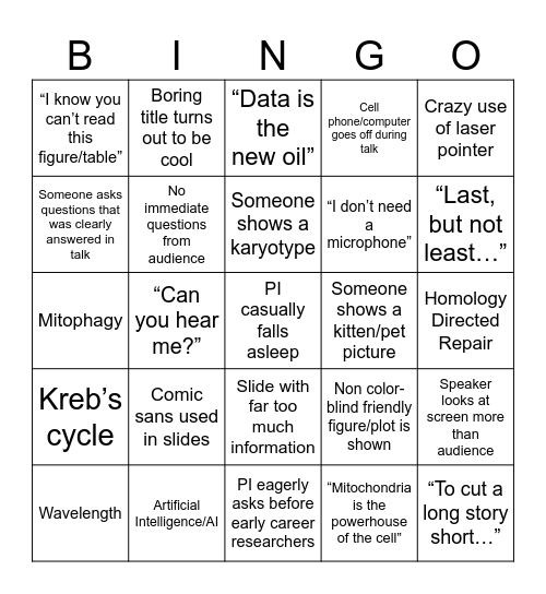 STEMM Retreat 2025 Bingo Card