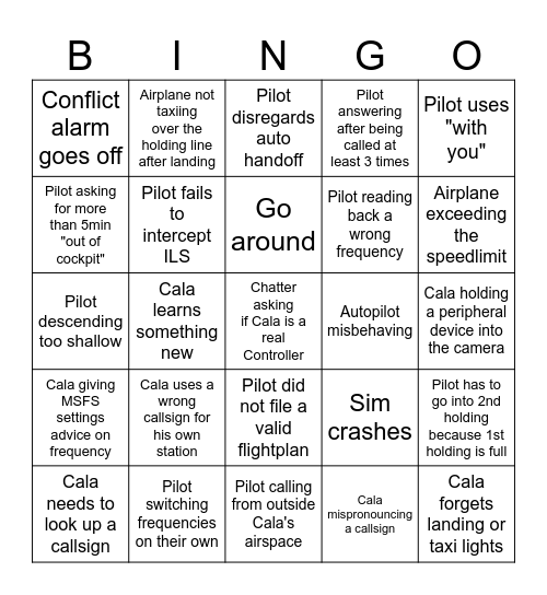 TheFlyingATC(Coffee Cala) Bingo Card