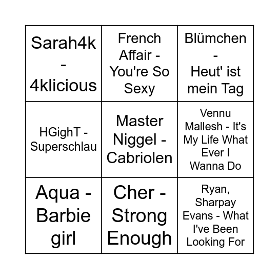 Maxi's Maximal Edition Bingo Card
