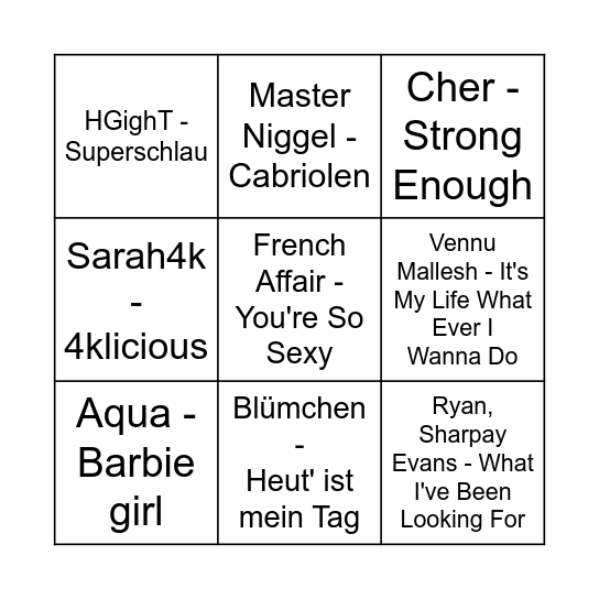 Maxi's Maximal Edition Bingo Card