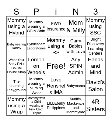 South PiNanays Advocacy Bingo Card