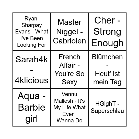 Maxi's Maximal Edition Bingo Card