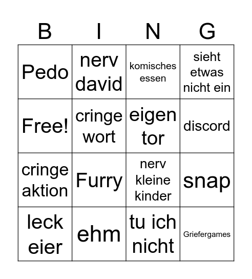 Kwiotek Bingo Card