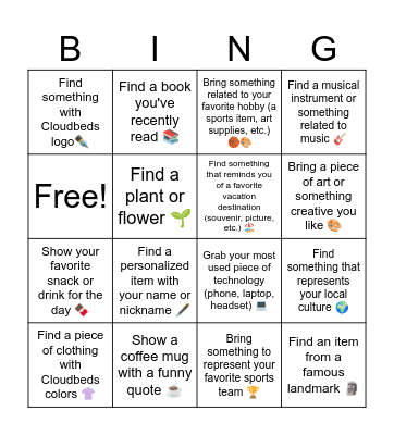 GLOBAL REMOTE WORK Bingo Card
