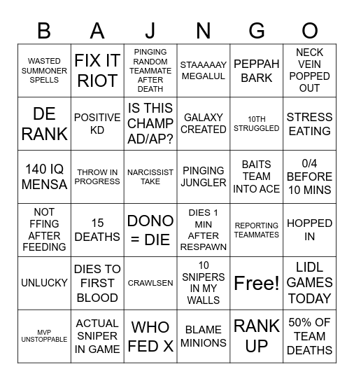 FORSEN Bingo Card