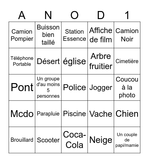 GoogleMap Bingo #2 Bingo Card