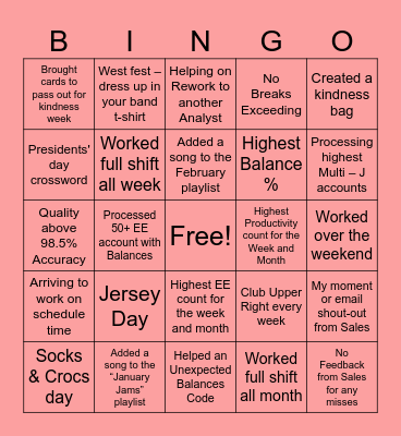 Bingo Card