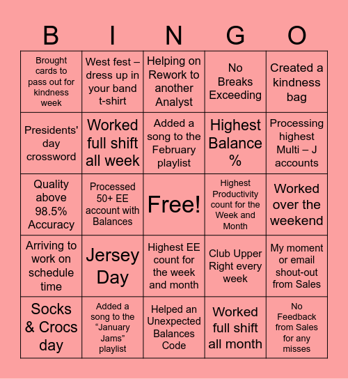 Bingo Card