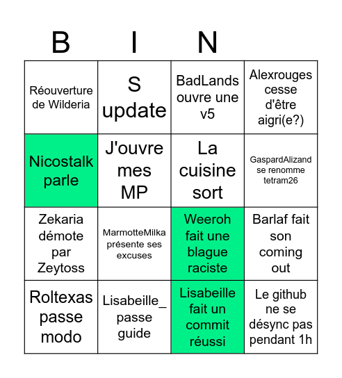 2025 Bingo Card