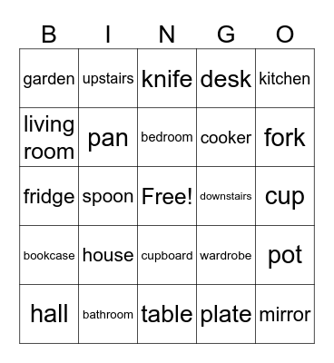 house Bingo Card