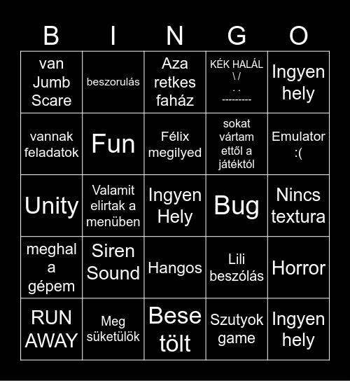 Siren head Bingo Card