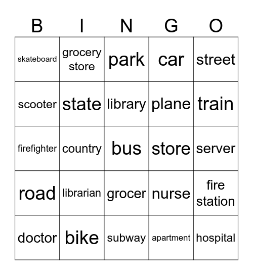 Unit 5 Bingo Card