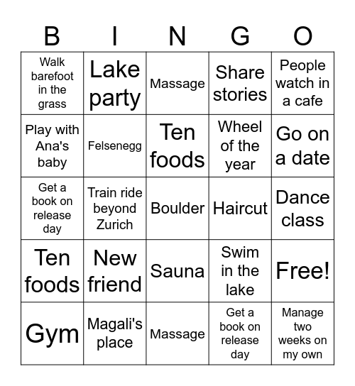 2025 Bingo Card