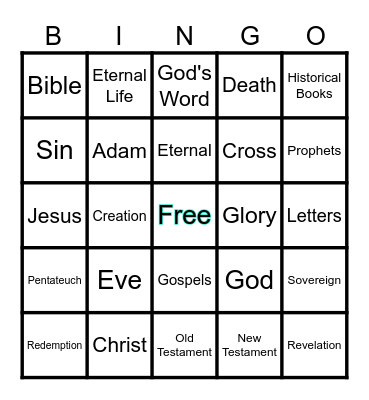BIBLE BINGO Card