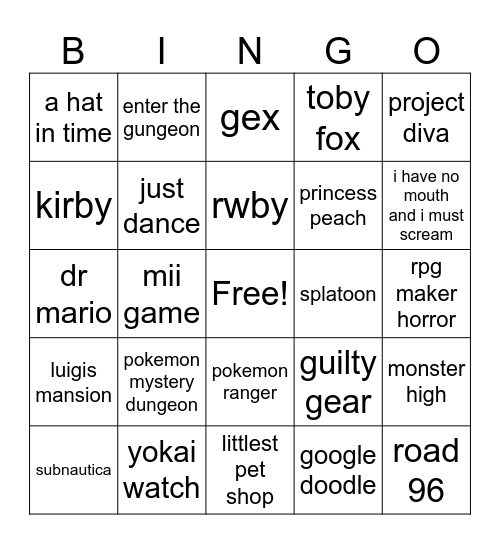Bingo Card