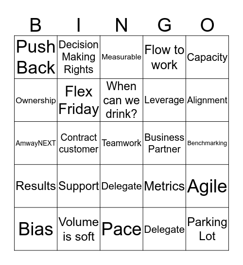 PLT Summit Bingo Card