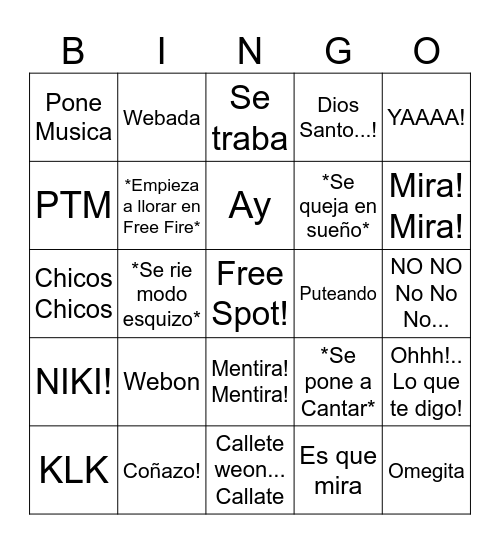 Bingo Faith Bingo Card
