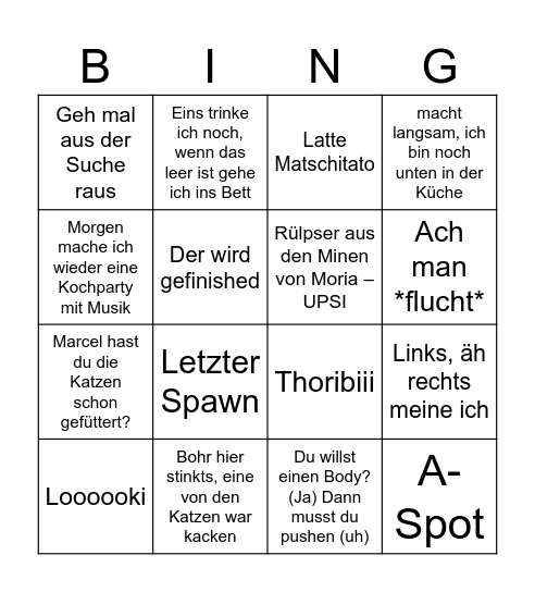 Laura Bingo Card