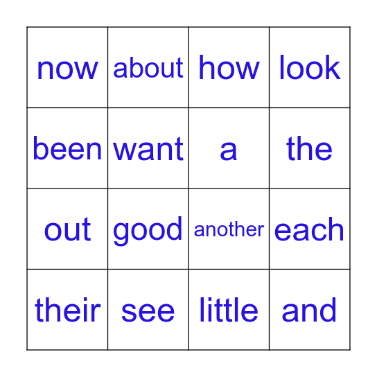 BINGO Card
