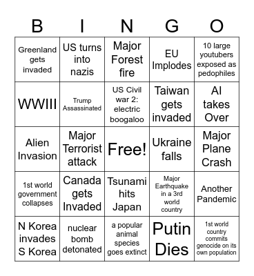 2025 Bingo Card