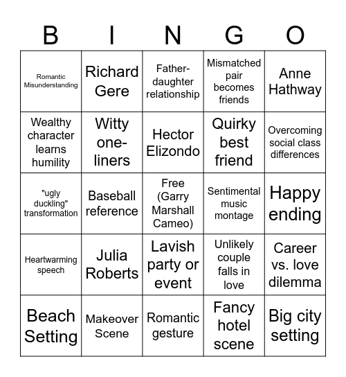 Garry Marshall BINGO Card
