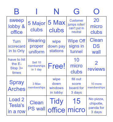 Suwanee BINGO Card