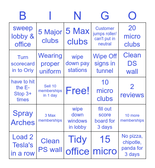 Suwanee BINGO Card