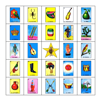 Lotería Bingo Card