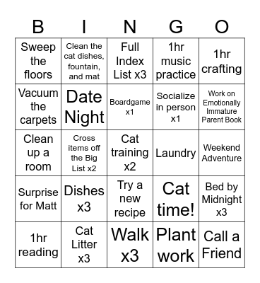 Vicky Bingo Card