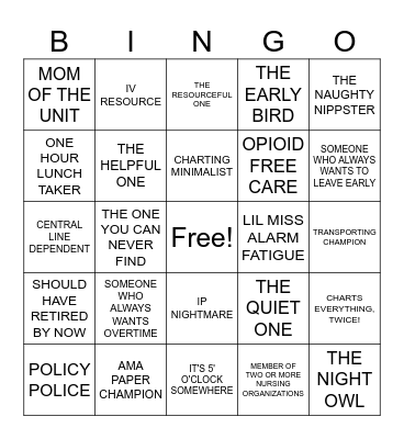 UNIT BASED BINGO: FIND SOMEONE WHO... Bingo Card