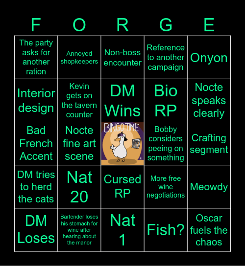 Fiendish Forge: Paw Patrol (Ep 10): "Frantic Fishing" Bingo Card