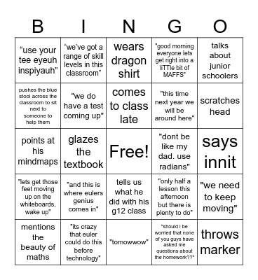 mollitt bingo Card