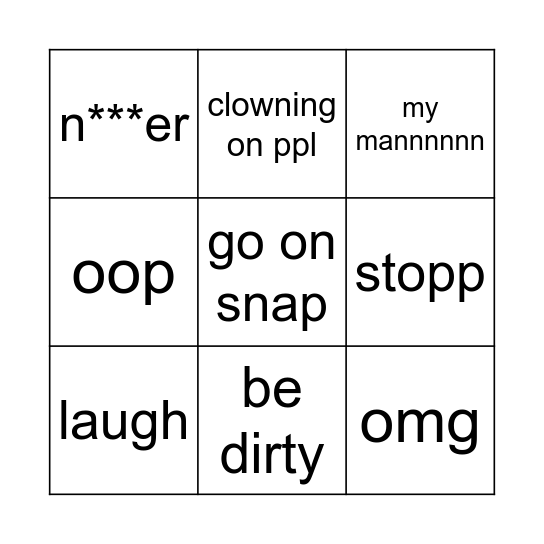 haylee call bingo :D Bingo Card