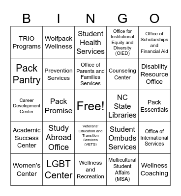 PAWS 4 A CAUSE Bingo Card