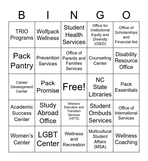 PAWS 4 A CAUSE Bingo Card