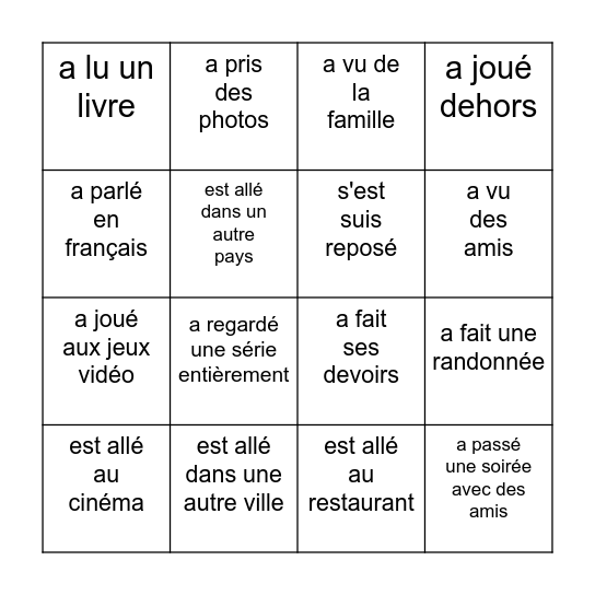 Trouve quelqu'un qui... Bingo Card