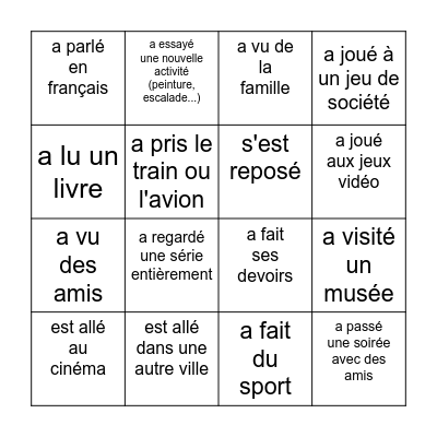 Trouve quelqu'un qui... Bingo Card