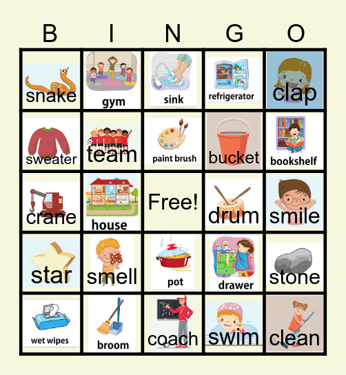 Speaking Time Bingo Card