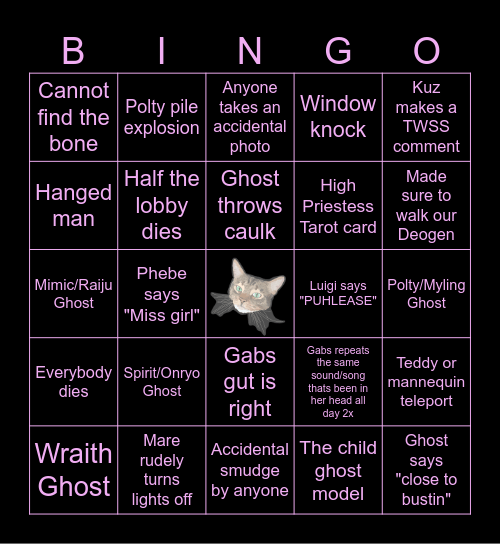 Gabbles Phas Bingo Card