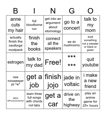 suoper awassome bingo carfd Bingo Card