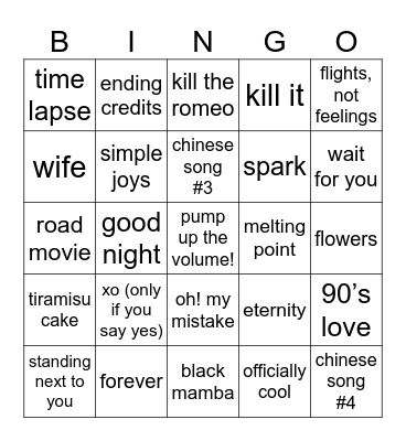 hz’s 51-100 top 2024 songs that doesn’t seem like its correctly ranked because spotify messed up Bingo Card